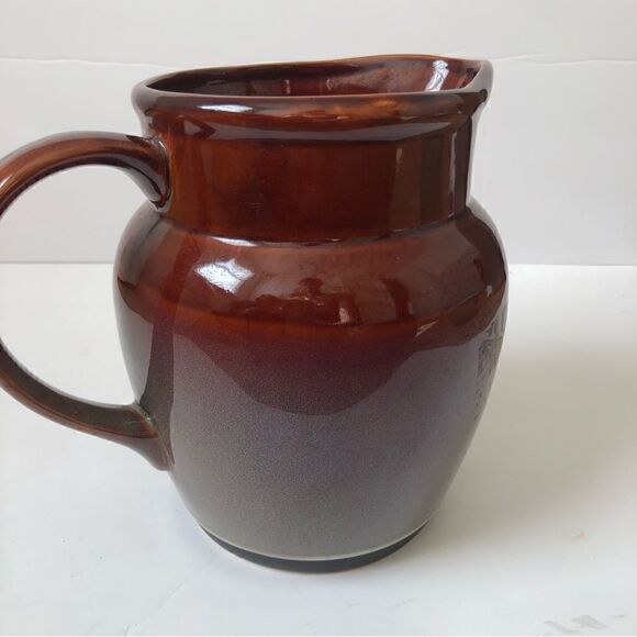 Stoneware handmade pottery drinking pitcher glazed earthenware - Picture 5 of 13